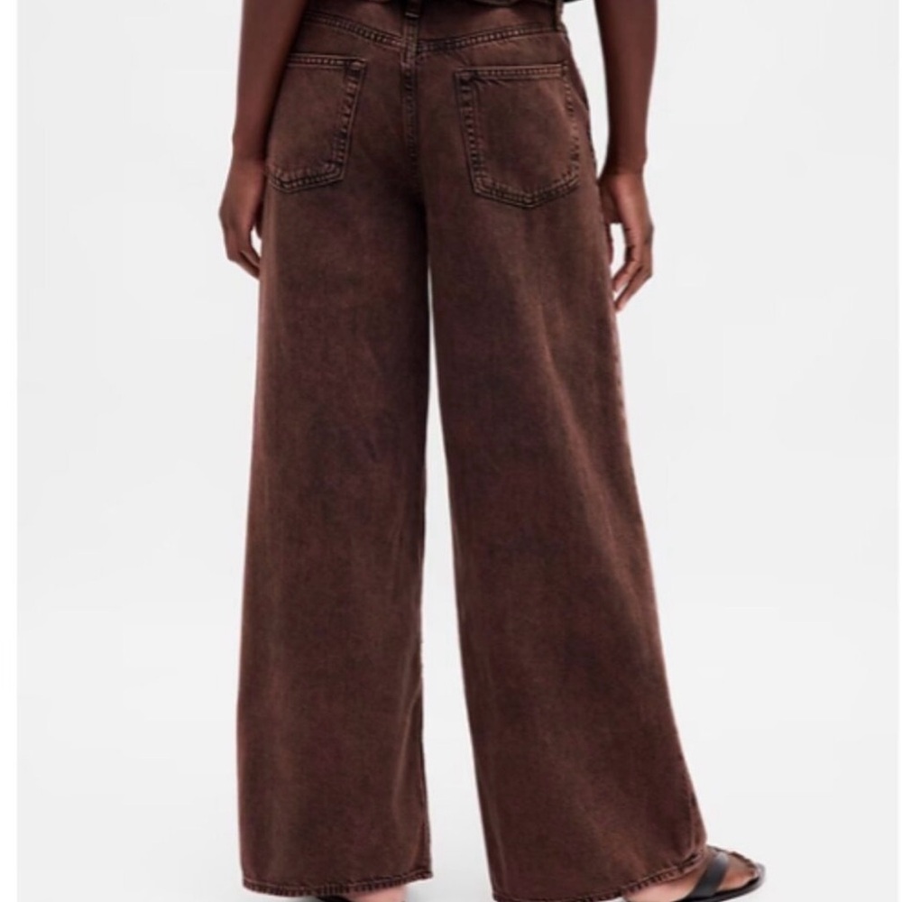 GAP Baggy Mid Rise Brown Jeans - Picture 2 of 6